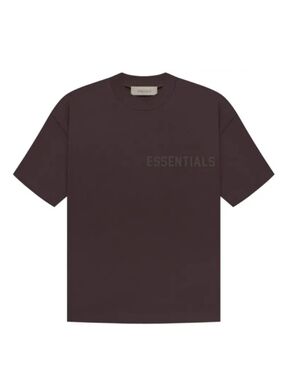 ESSENTIALS Men's Chest Logo Short Sleeve Tee in Plum